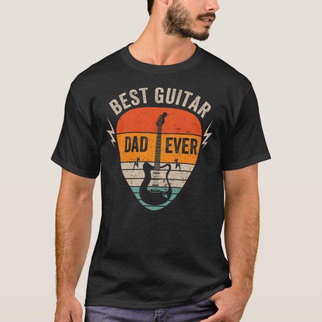 T-shirt Le Père Guitariste Meilleur Papa Jamais D A D Chor (Devant)