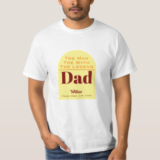 T-shirt Le Père La Légende Personnalisée Papa