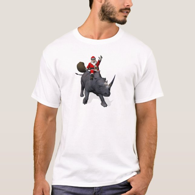 T-shirt Le Père Noël À Rhinoceros (Devant)