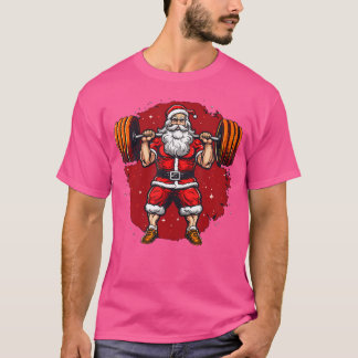 T-shirt Le Père Noël aime les poids de levage