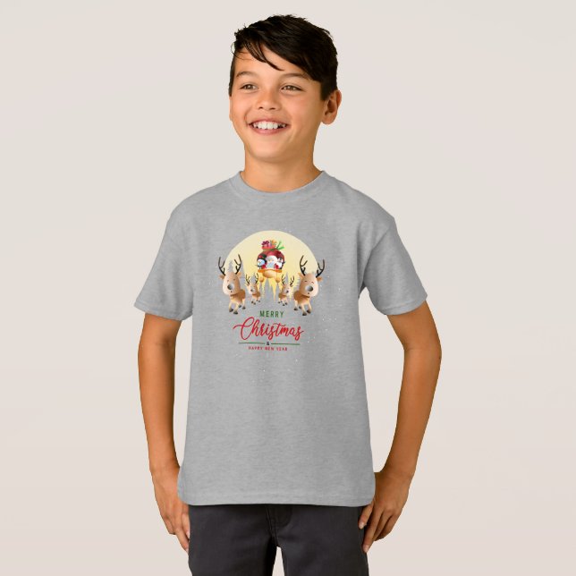 T-shirt Le Père Noël arrive | Enfants (Devant entier)