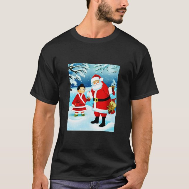 T-shirt Le Père Noël au Japon (Devant)