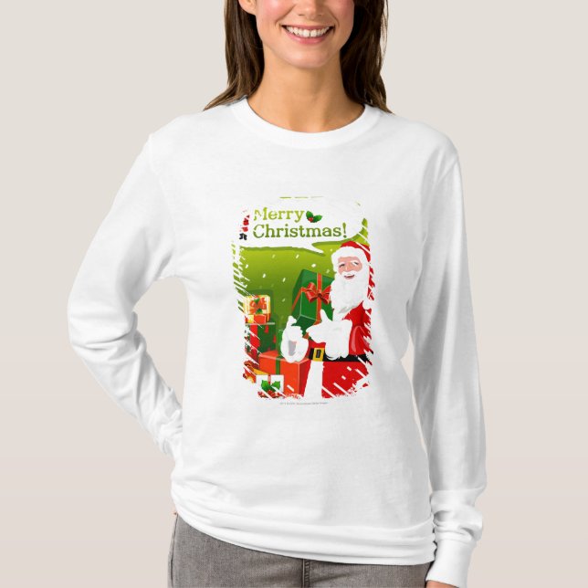 T-shirt Le père noël avec des cadeaux (Devant)