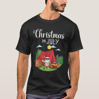T-shirt Le Père Noël Camping Joyeux Noël En Juillet Jour À