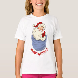 T-shirt Le Père Noël classique dans une poche