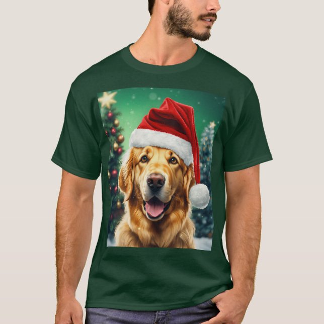 T-shirt Le Père Noël et les pattes de Père Noël s'envolent (Devant)