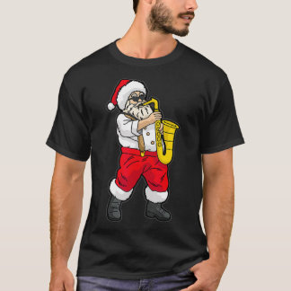 T-shirt Le Père Noël joue du saxophone 