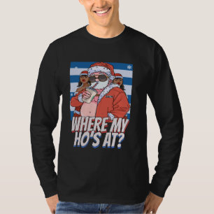 T-shirt Le Père Noël où mon héros est au café de Noël amus