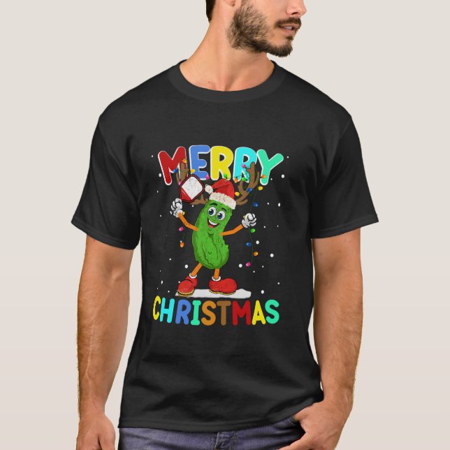 T-shirt Le Père Noël Pickles Cadeaux Pour Le Pickleball Am (Devant)