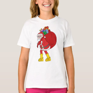 T-shirt Le Père Noël porte de grosses bottes jaunes
