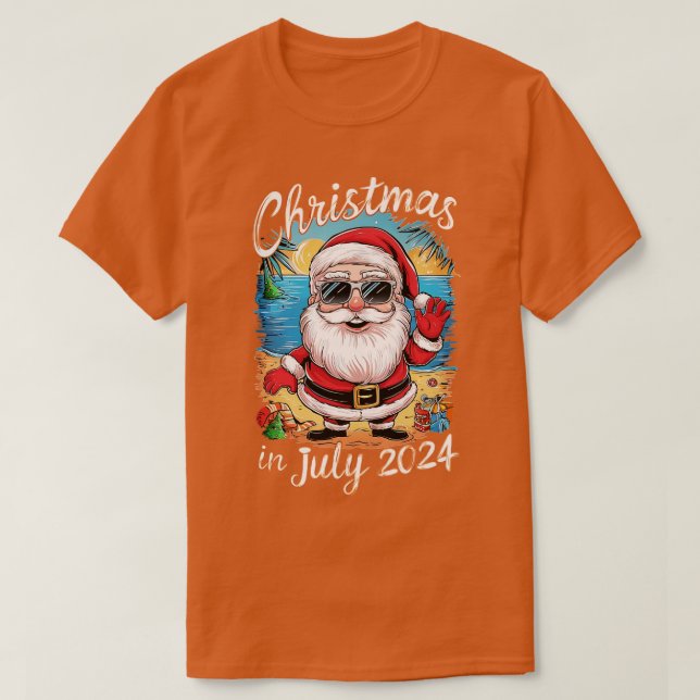 T-shirt Le Père Noël porte des lunettes de soleil à la réf (Design devant)