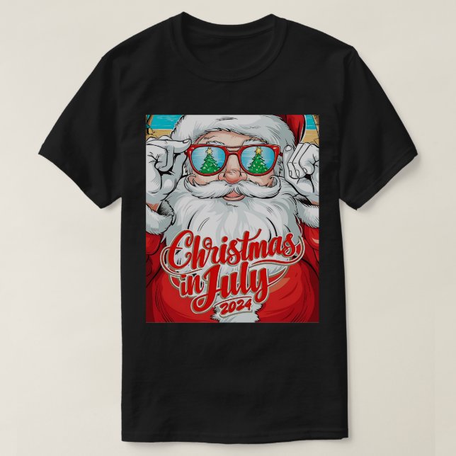 T-shirt Le Père Noël porte des lunettes de soleil à la réf (Design devant)