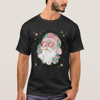 T-shirt Le Père Noël reste joyeux et rose vif