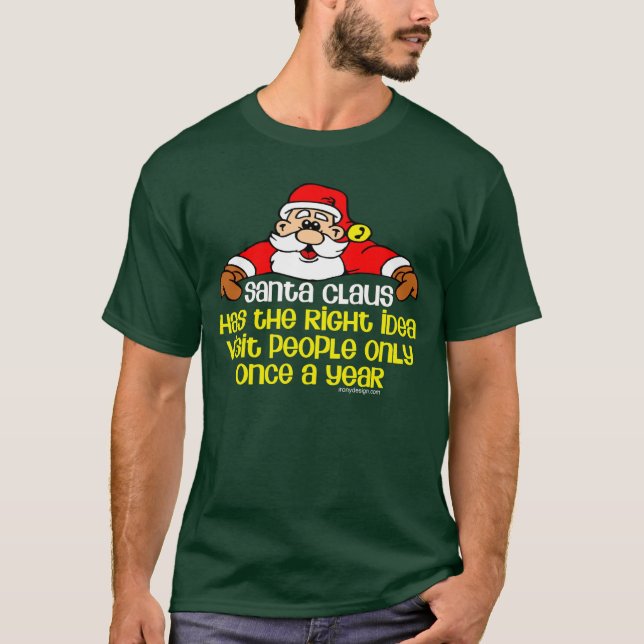 T-shirt Le père noël social (Devant)