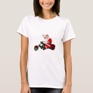 T-shirt Le père noël sur le tricycle de moteur