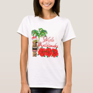 T-shirt Le Père Noël Tiki Mele Kalikimaka