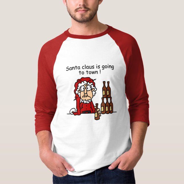 T-shirt Le Père Noël va en ville (Devant)