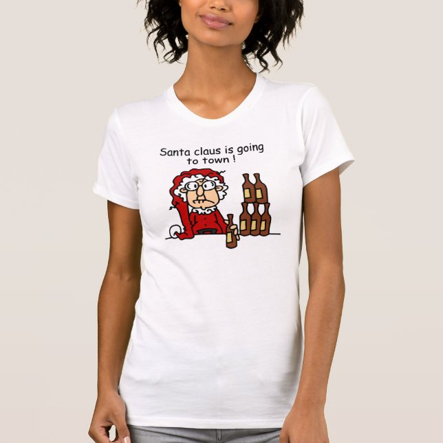T-shirt Le Père Noël va en ville (Devant)