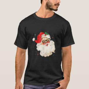 T-shirt Le Père Noël Visage Lunettes de soleil avec barbe