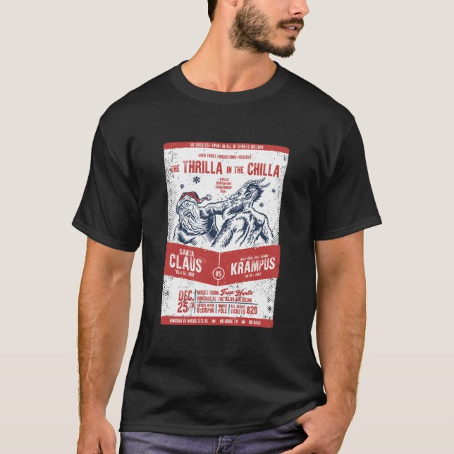 T-shirt Le Père Noël VS Krampus La Thrilla au Chili  (Devant)