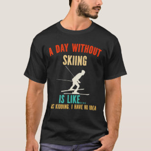 T-shirt Le Père Skiing, Fête Des Pères Faveurs - Un Jour S