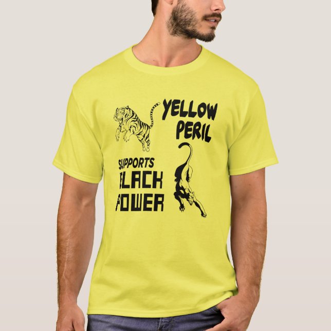 T-shirt Le péril jaune supporte la puissance noire (Devant)