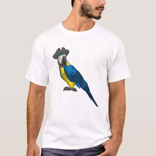 T-shirt Le perroquet comme pirate avec Casquette
