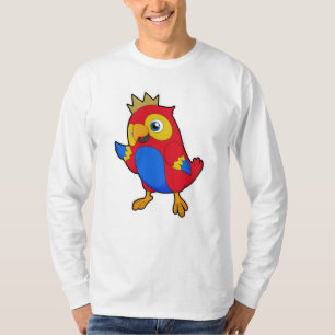 T-shirt Le perroquet comme roi avec la couronne