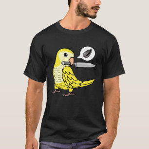 T-shirt Le Perroquet De Couteau Veut Des Graines I Jaune L
