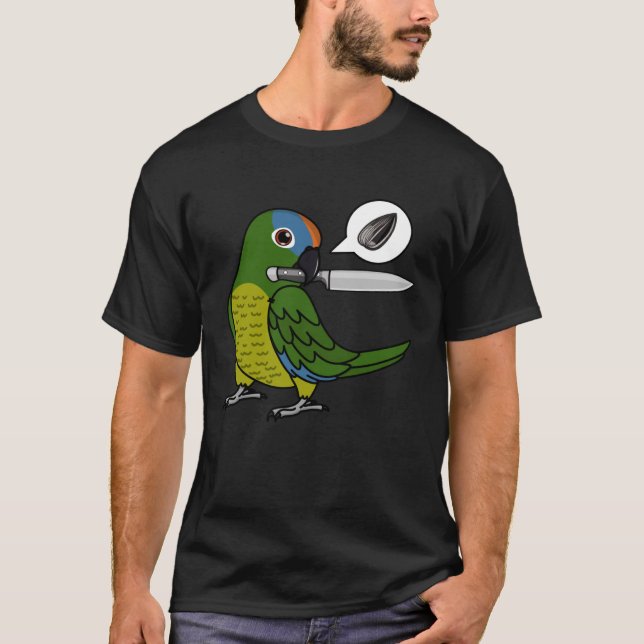 T-shirt Le Perroquet de couteau veut des graines Je Pêche  (Devant)