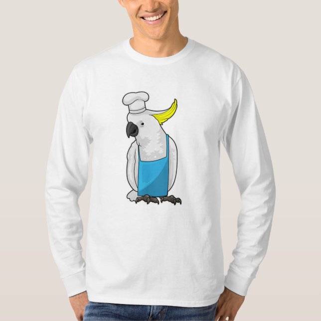 T-shirt Le perroquet en tant que chef avec casquette Cuisi (Devant)