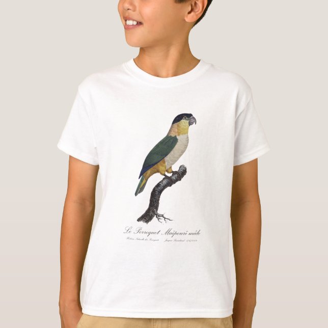 T-shirt Le Perroquet Maipouri / Perroquet à tête noire (Devant)