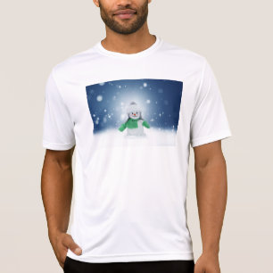 T-shirt Le personnage de bonhomme de neige de Noël adorabl