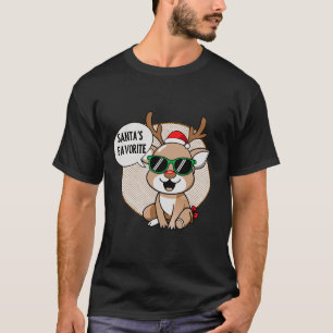 T-shirt Le personnage de rennes favori de père Noël