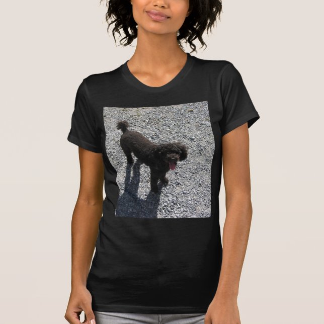 T-shirt Le petit caniche noir (Devant)