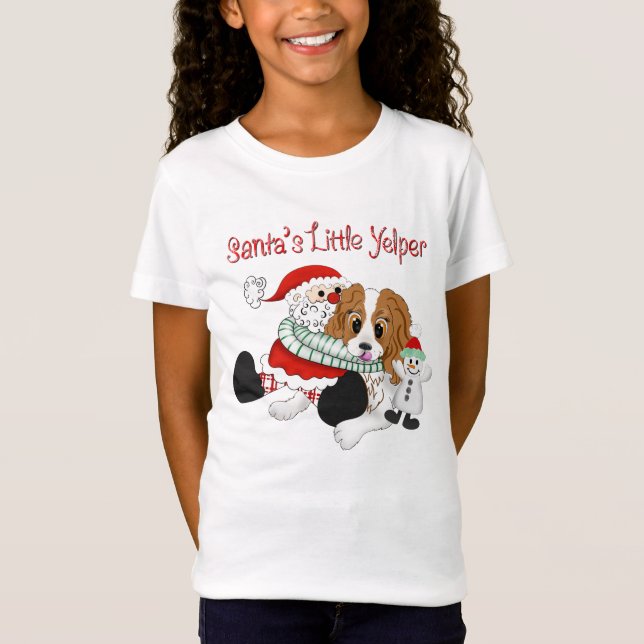 T-Shirt Le petit Cavalier King Charles de Santa (Devant)