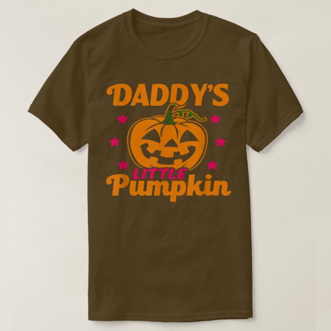 T-shirt Le petit Citrouille de papa d'Halloween (Design devant)