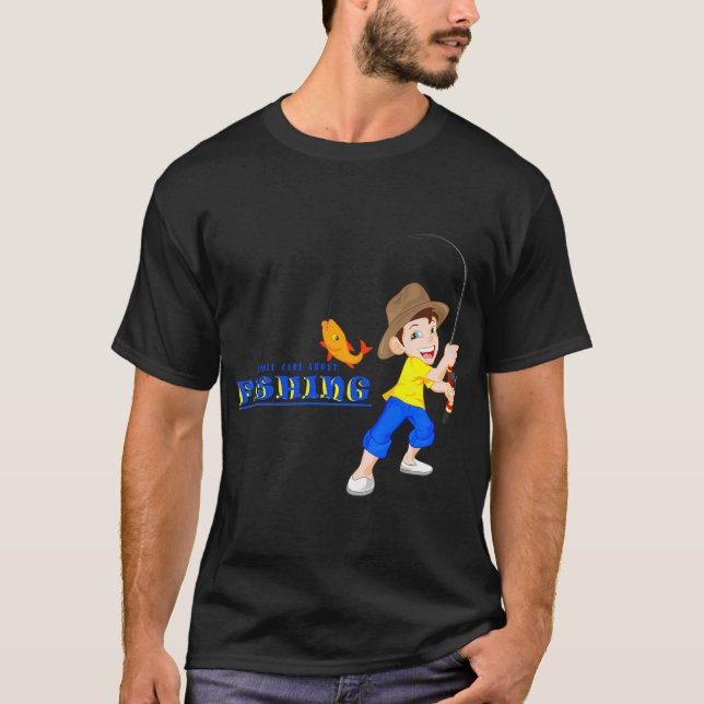 T-shirt Le petit compagnon de pêche de papa (version garço (Devant)