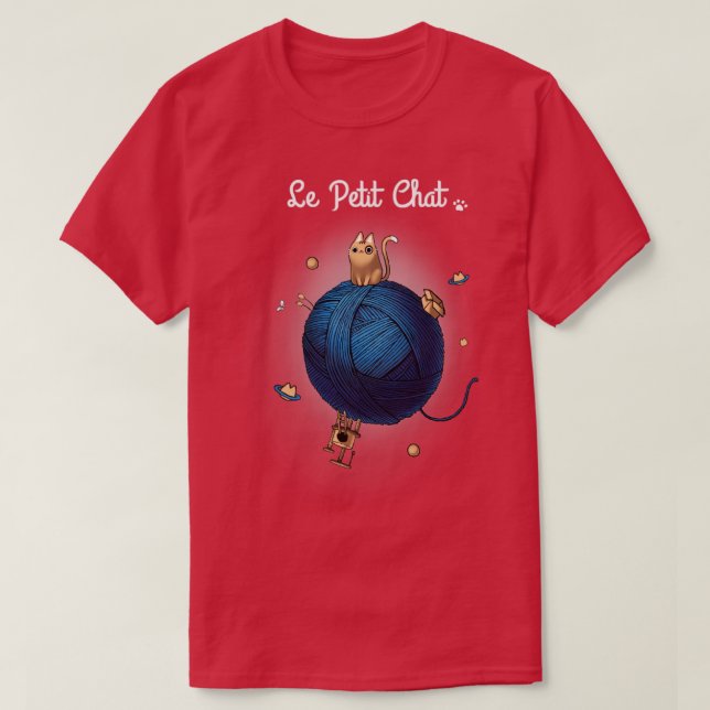 T-shirt Le Petit Conversation Cute Kitty Parody Chat dans  (Design devant)