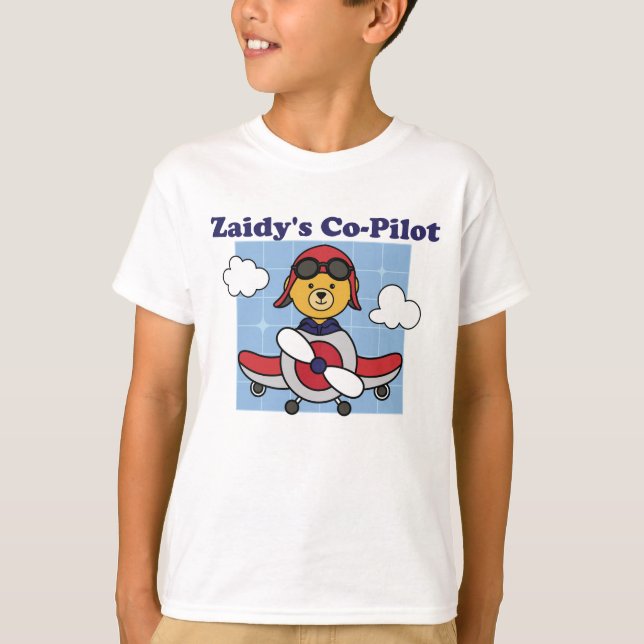 T-shirt Le petit copilote de Zaidy - mignon avion (Devant)