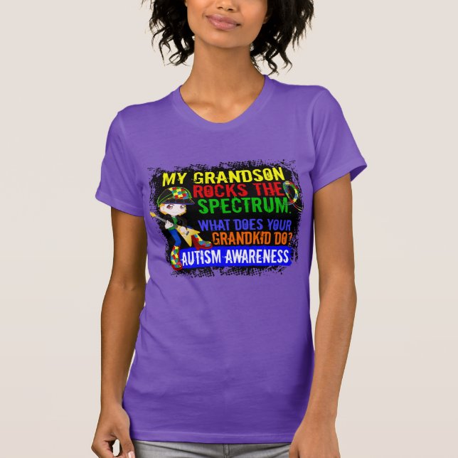 T-shirt Le petit-fils bascule l'autisme de spectre (Devant)