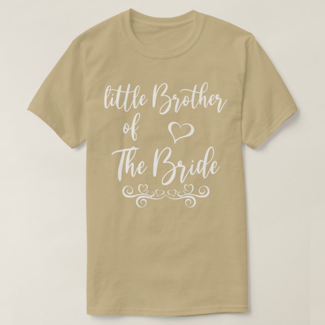 T-shirt Le petit frère de la mariée Mariage jumelé (Design devant)