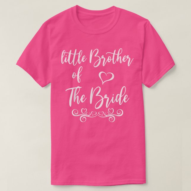 T-shirt Le petit frère de la mariée Mariage jumelé (Design devant)