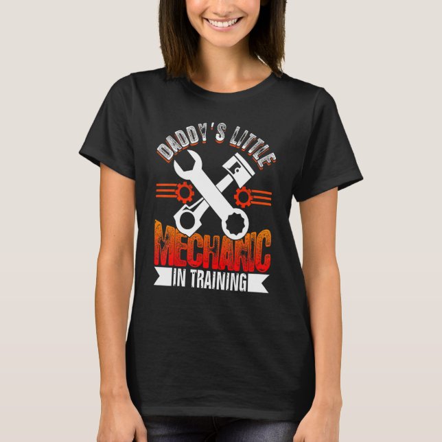T-shirt Le petit mécanicien de papa dans la formation Tec  (Devant)