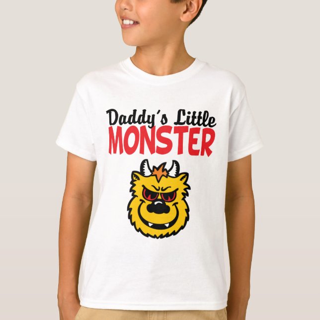 T-shirt Le petit monstre du papa (Devant)
