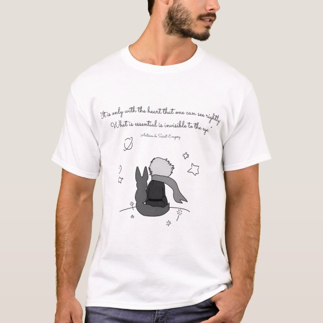 T-shirt Le Petit Prince (Noir Et (Devant)