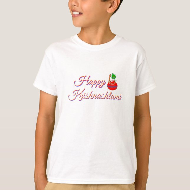 T-shirt Le Petit Seigneur Krishna Janmashtami Laddu Gopal (Devant)