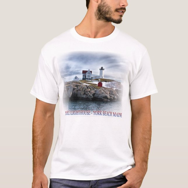 T-shirt Le phare "Nubble" York, Maine, photo t (Devant)