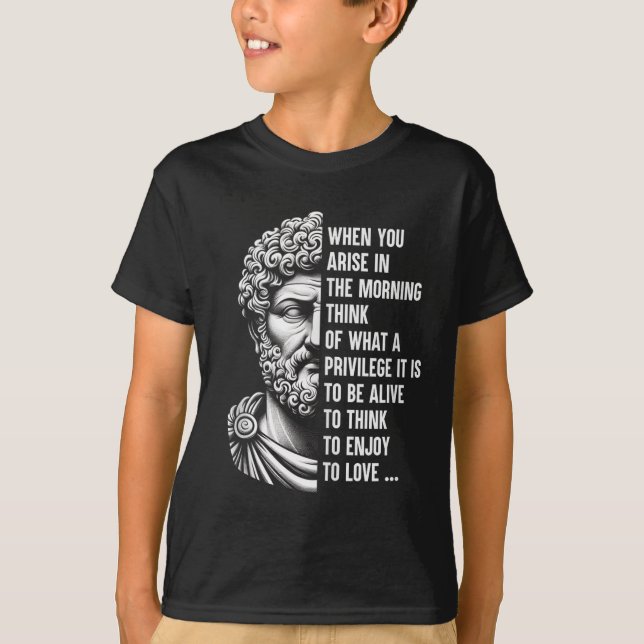 T-shirt Le philosophe stoïque Marcus Aurelius Motivation d (Devant)