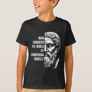 T-shirt Le Philosophe Stoïque Zeno De Citium Citation Moti